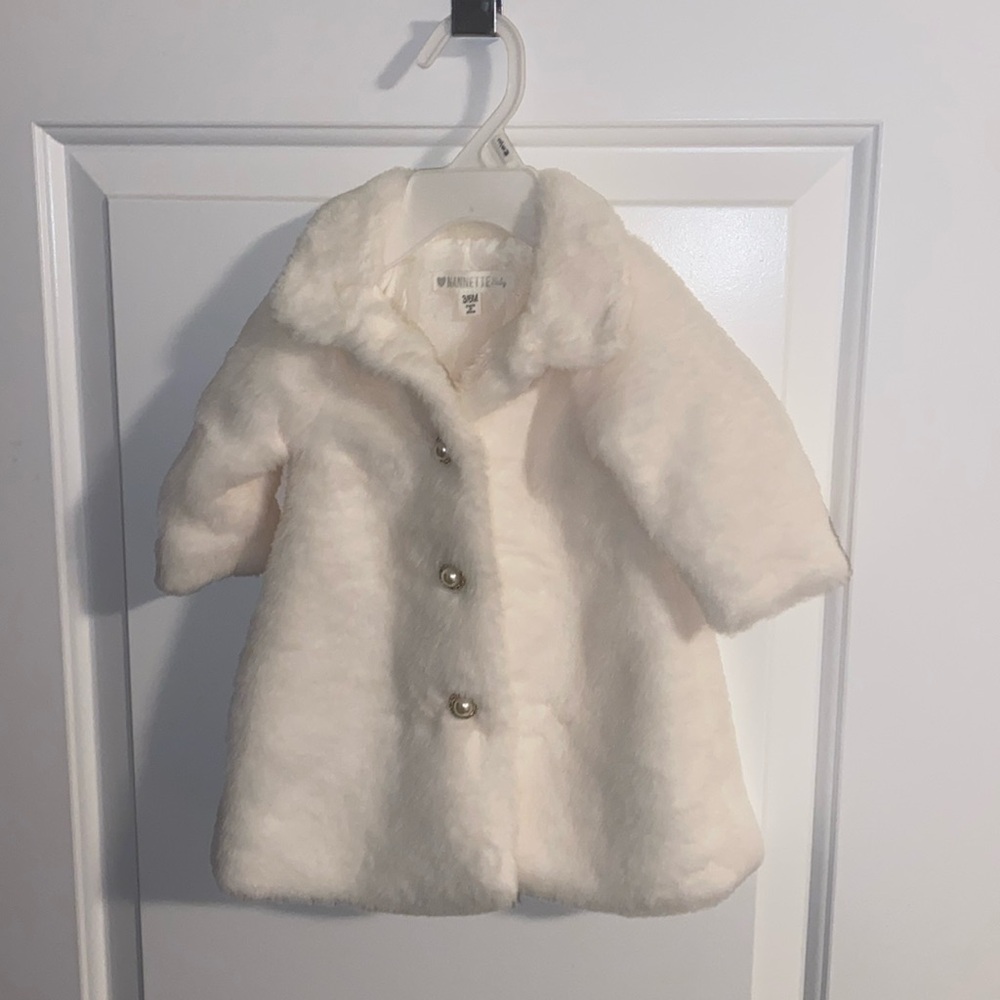 Baby girls fur coat